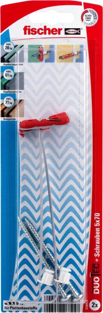 fischer Duotec 10 S PH K Kippdübel mit Schraube SB-Karte 10 Produktbild 