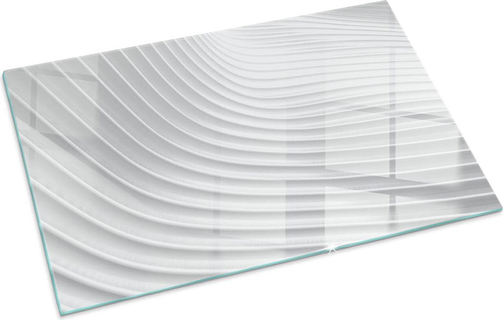 Wellen aus feinen Linien – Glasbodenplatte für – Kaminofen – Kaminplatte Glas – Schutzglas – Funkenschutzplatte –Glasbodenplatte Feuer...