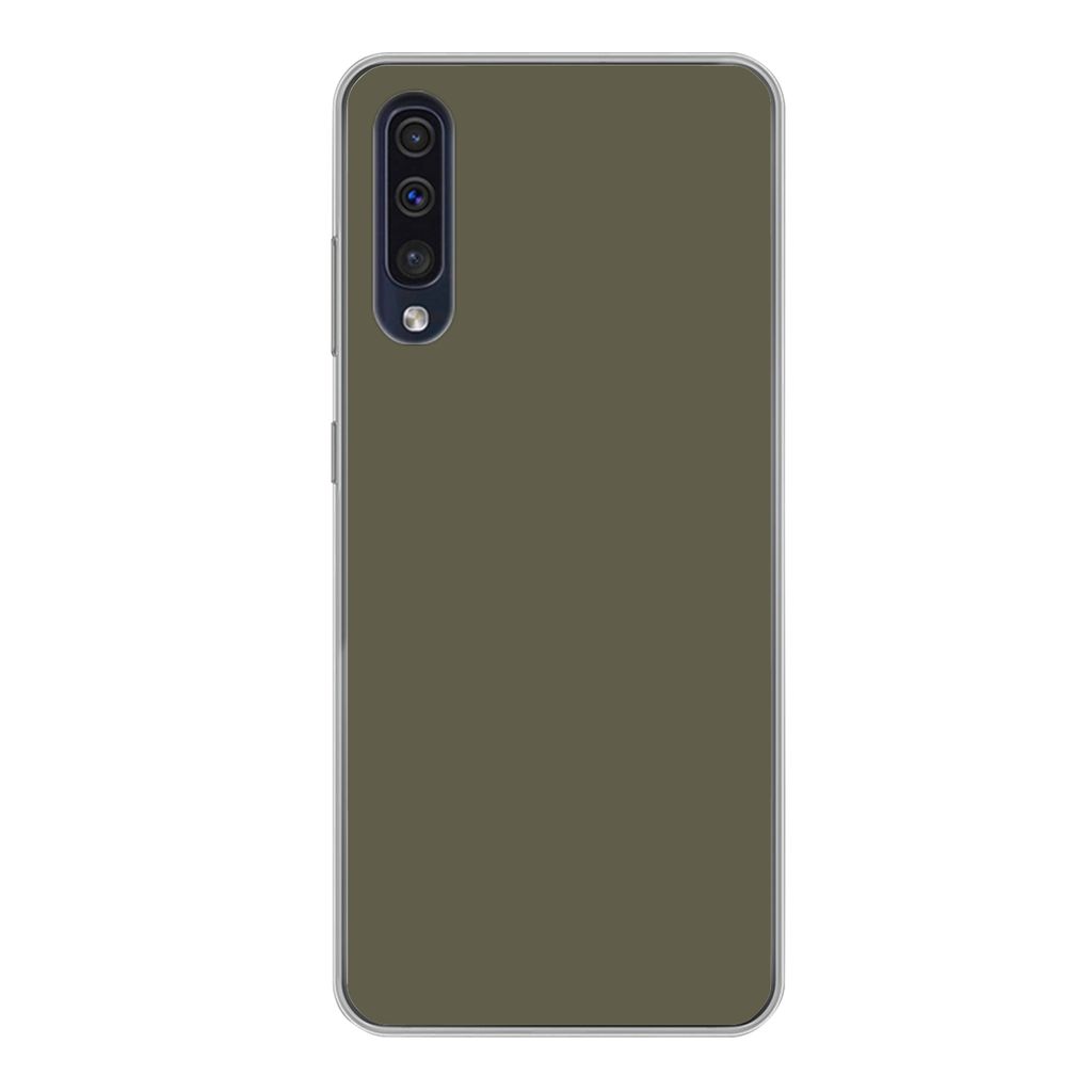MuchoWow Handyhülle Schutzhülle Hülle für Samsung Galaxy A50 Grau - Warm - Herbst Silikon Softcase Handy Hülle - Mobiltelefonhülle
