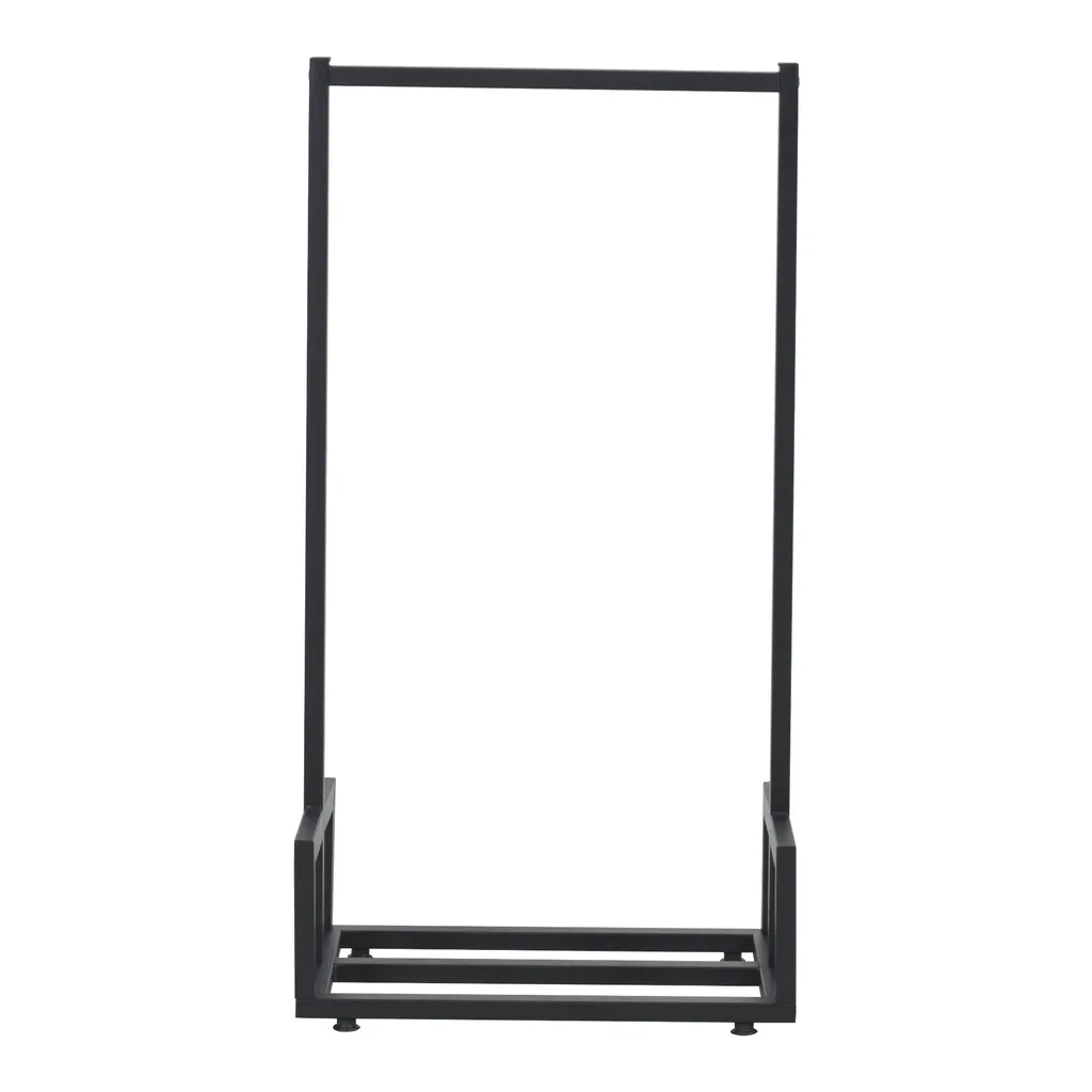Étagère à bois design Thisted 95 cm - Structure métal noir autoportante