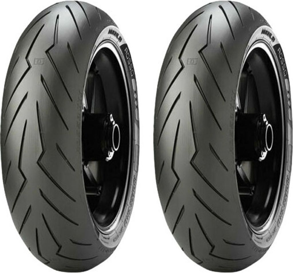 Paar Motorradreifen Pirelli 100/80-17 52S + 140/70-17 66S Diablo Rosso Sport