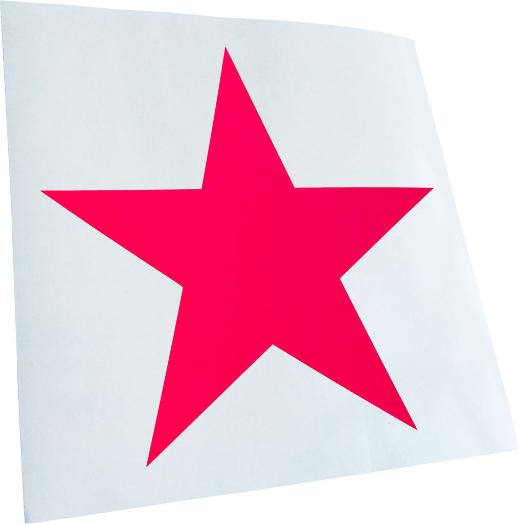Kiwistar - Autoaufkleber - Stern Star Symbol Heckscheibe - Aufkleber für Auto Kfz Fahrrad, LKW, Truck Mofa