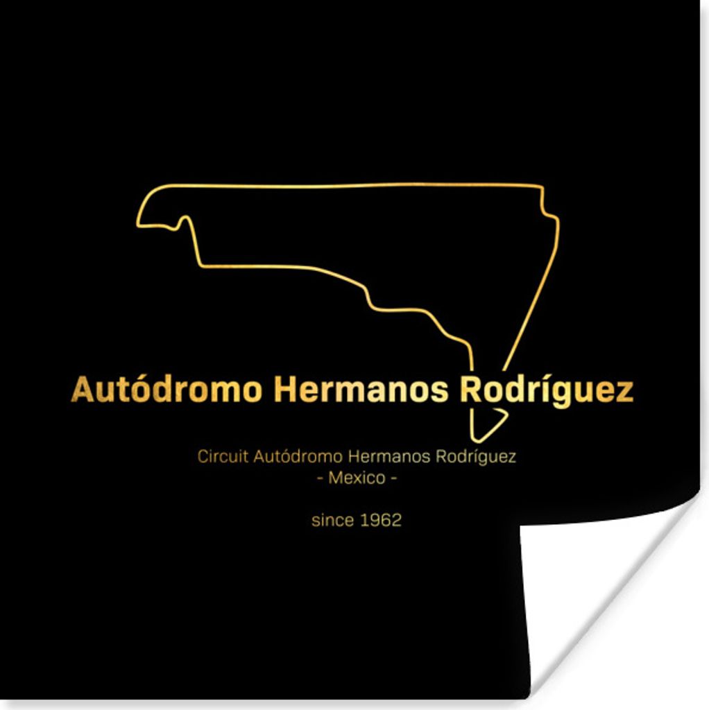 MuchoWow Poster Mexiko - Rennstrecke - Formel 1 75x75 cm - Wand Dekoration