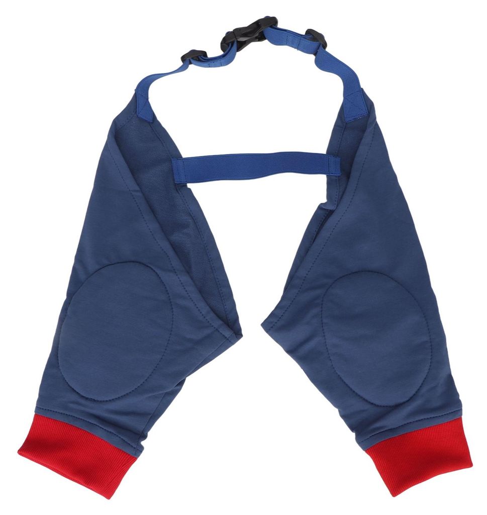 Hund Vorderbeinschienen weich gepolstert elastisch atmungsaktiv Gelenkschutz Hund Recovery Sleeve Rot Blau XL