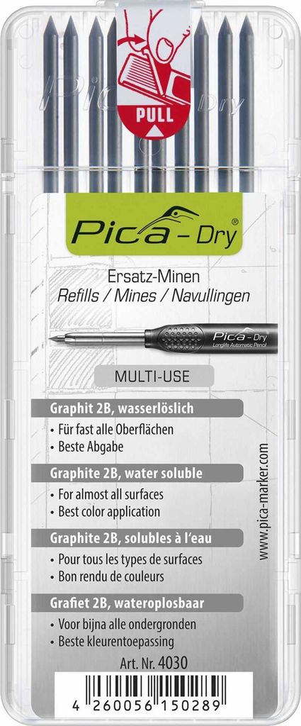 Pica-Marker Pica-Dry, Schwarz, 2,8 mm, 125 mm, Box Produktbild 