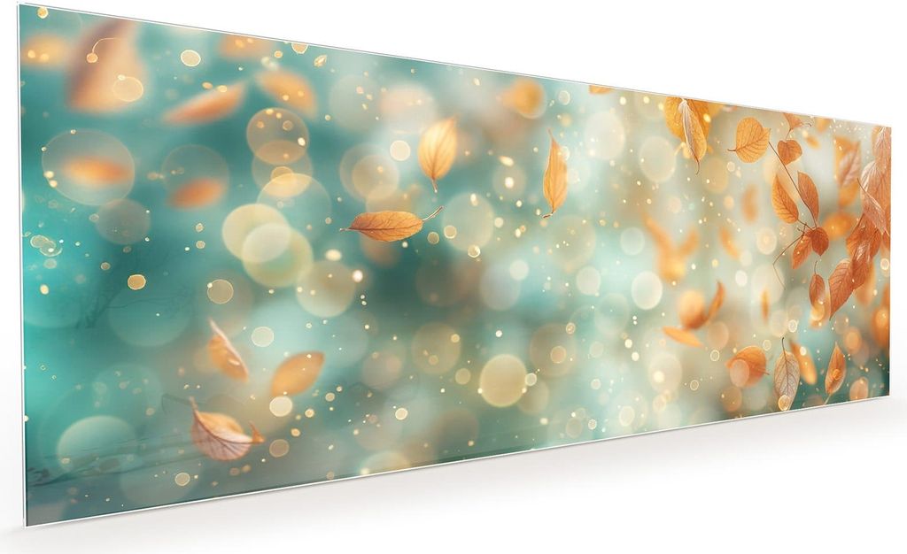 Küchenrückwand Spritzschutz Glas mit Motiv Herbstblätter Traum 40 x 40 cm