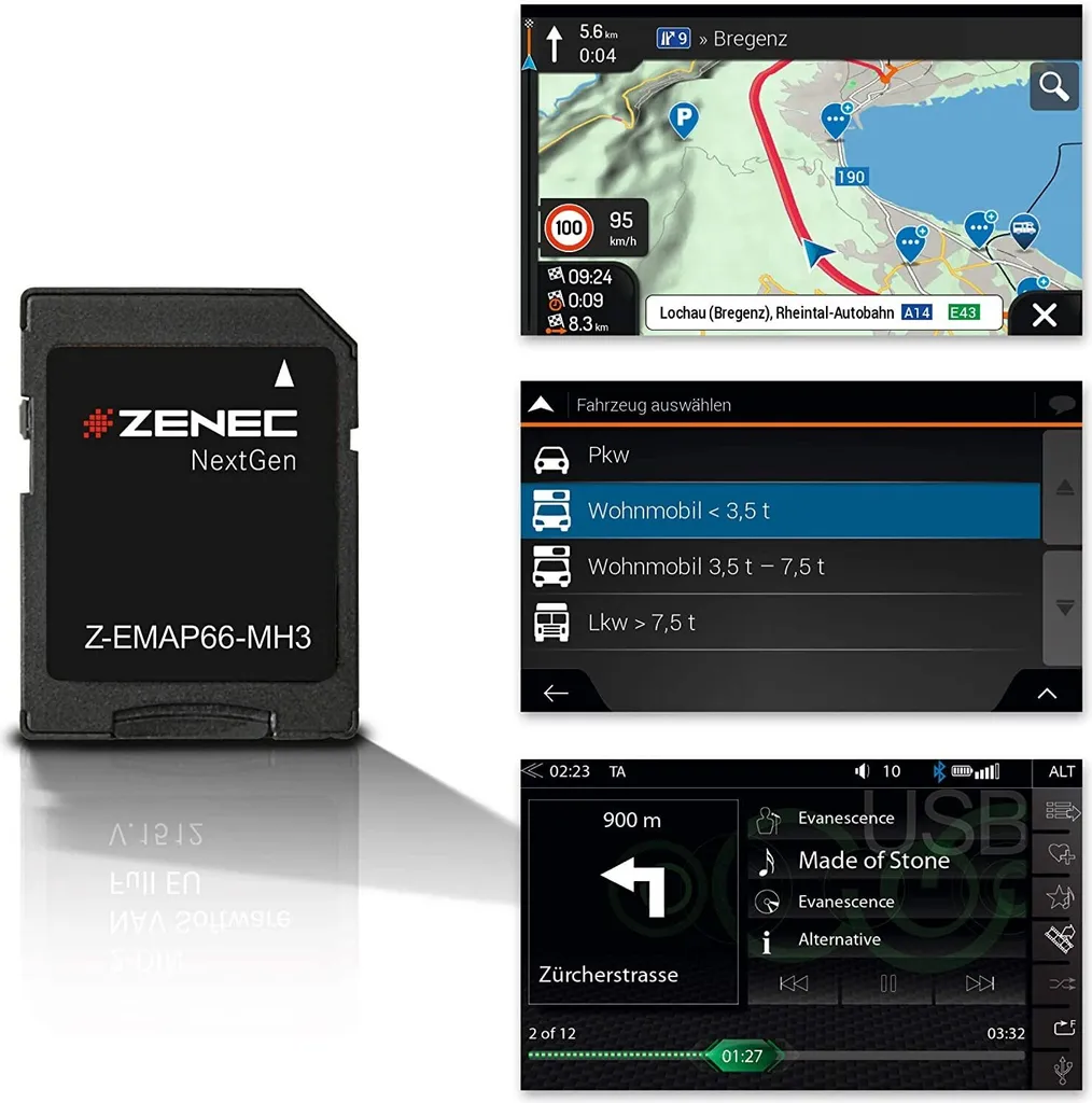 Zenec Z-EMAP66-MH3 Navigation GPS spécial camping-car avec MAJ 3 ans