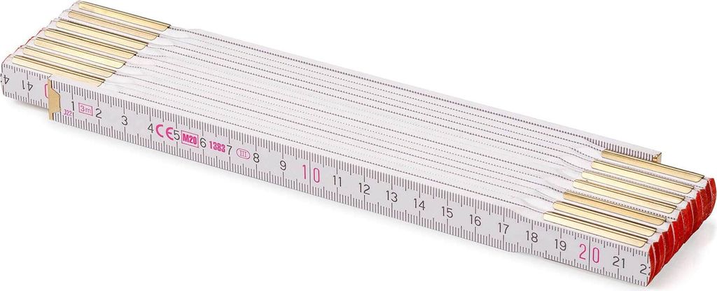 Metria, miara składana Profi-15, biała, stalowe łączniki ze Zdjęcie produktu 