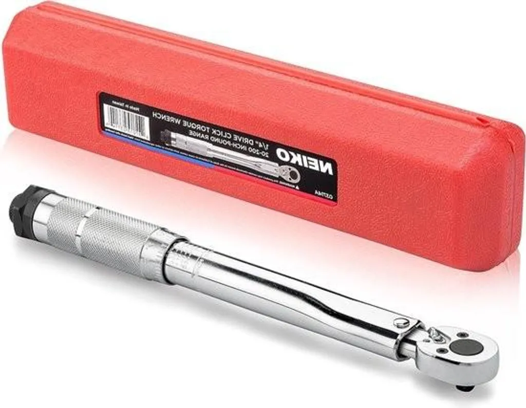Clé dynamométrique à cliquet réglable 1/4 pouce pour mécanique de vélo