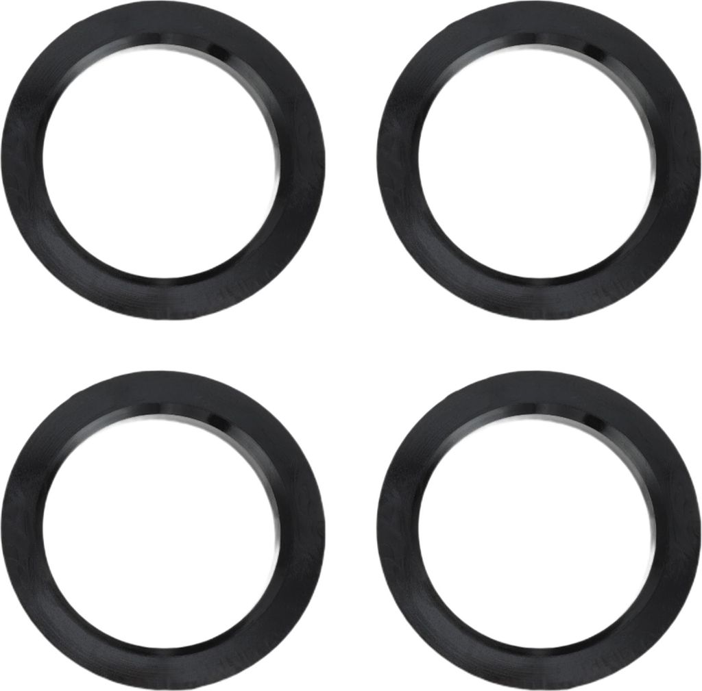 Hub Zentrierungsringe, 57,1 mm ID 73,1 mm OD Auto Radnabenringe ABS Kunststoff Schwarz, 4 Stück