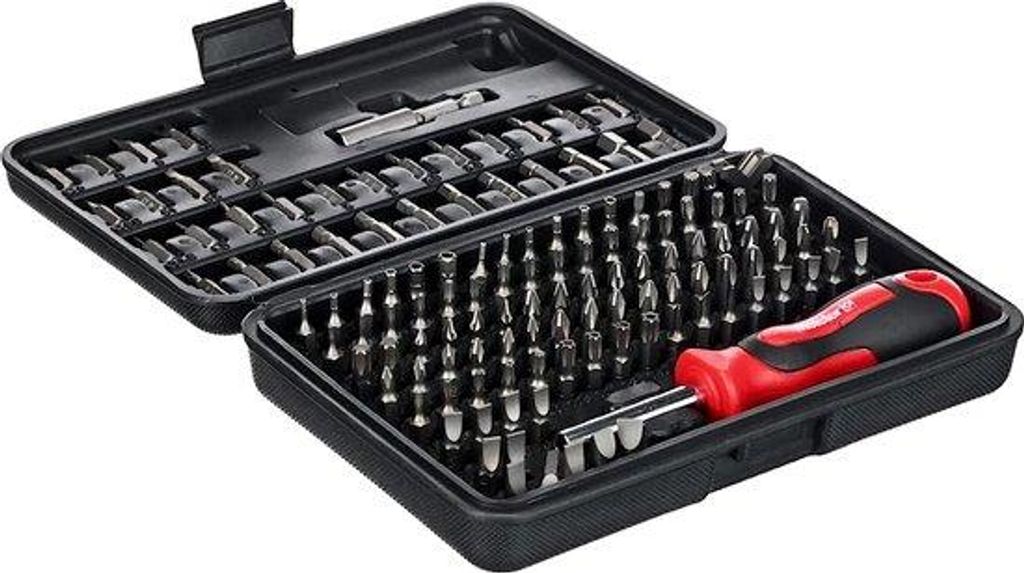 130-teilig - Chrom-Vanadium-Stahl - Standard- und Sicherheitsschraubensatz - in praktischer Kunststoffbox