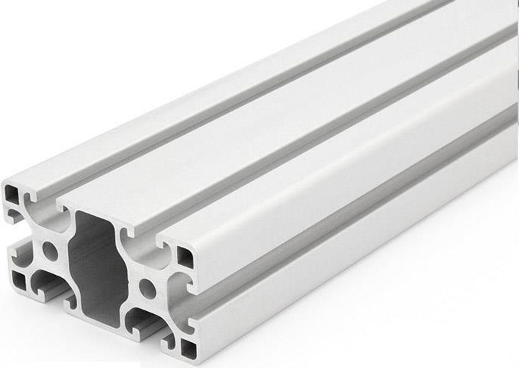 Länge 760mm - Aluminiumprofil 40x80L I-Typ Nut 8 (leicht), silber eloxiert. Aluminium Profil 40x80 Alu Profil 40 x 80 Montage- Systemprofil