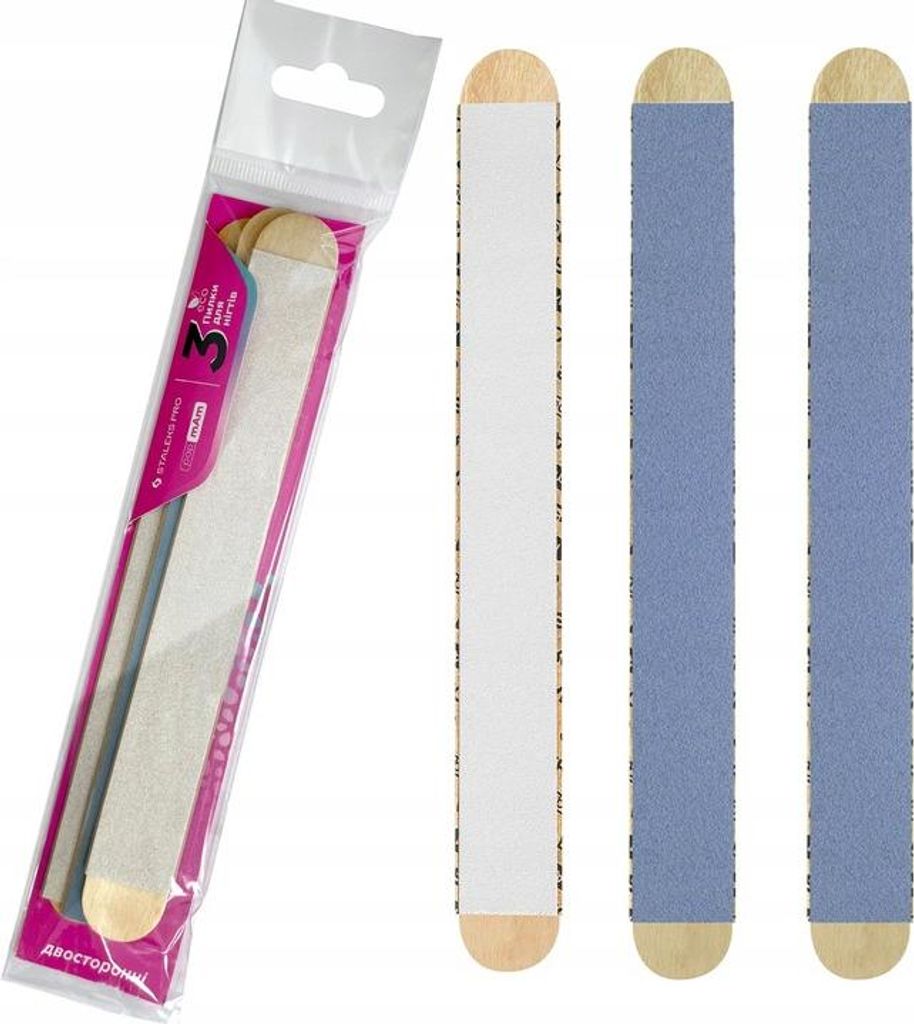 Staleks | Nagelfeile Set Papmam - 180/240 - Holzbasis - Produktbild 