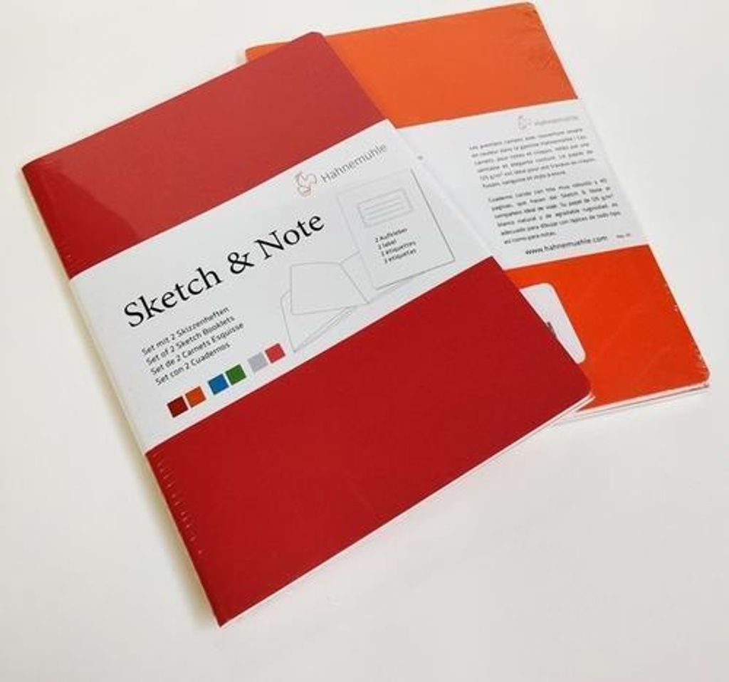 Hahnemühle Sketch & Note - Red Bundle - 125 g/m² - DIN A5 - 20 Blatt pro Booklet