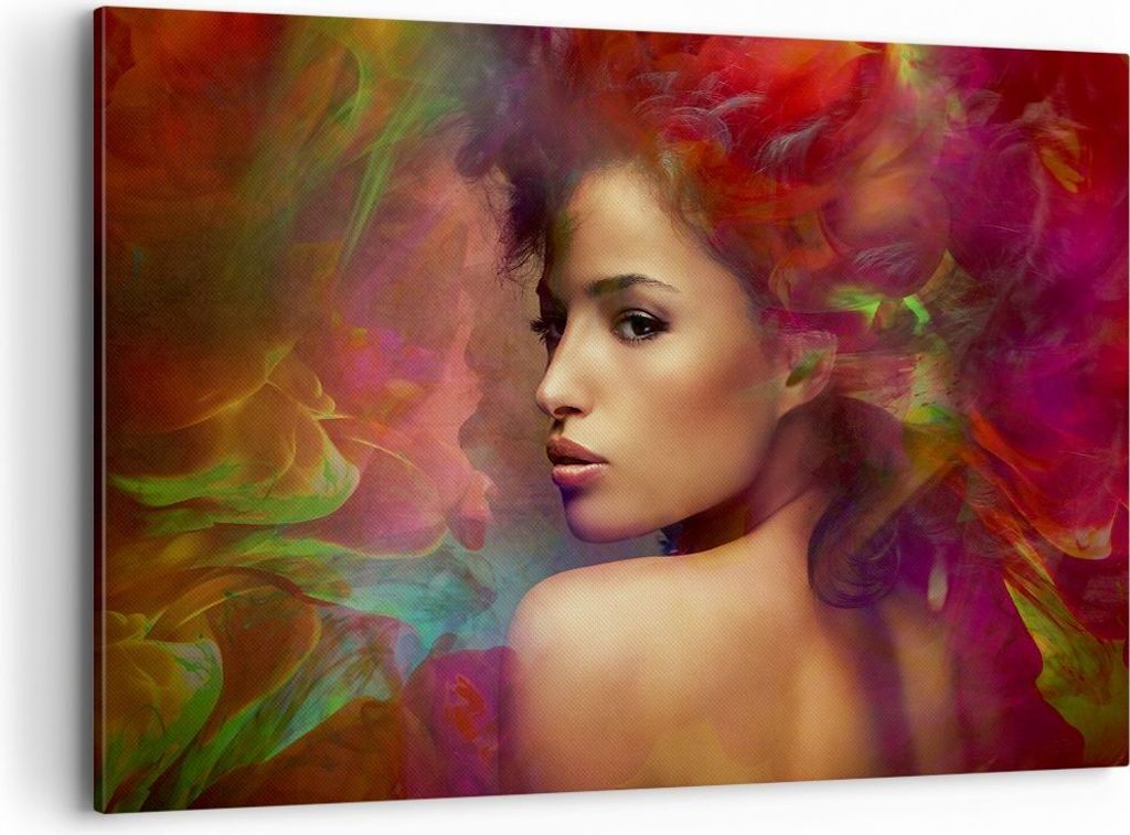 Bild auf Leinwand - Leinwandbild - frau gesicht - 100x70cm Produktbild 