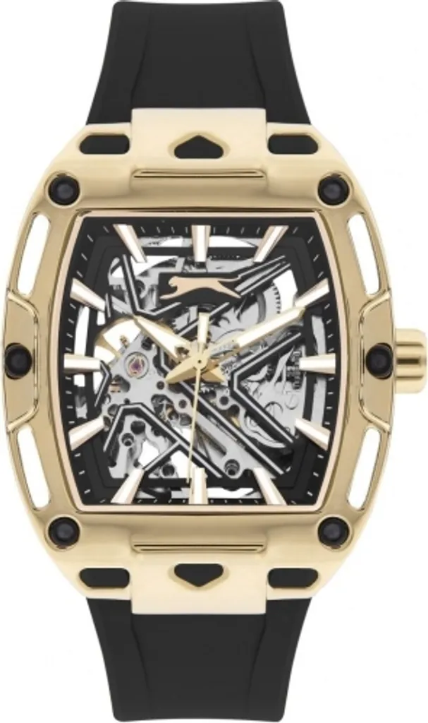 Montre Slazenger Skeleton Noire avec Cadran Transparent Fashion Homme