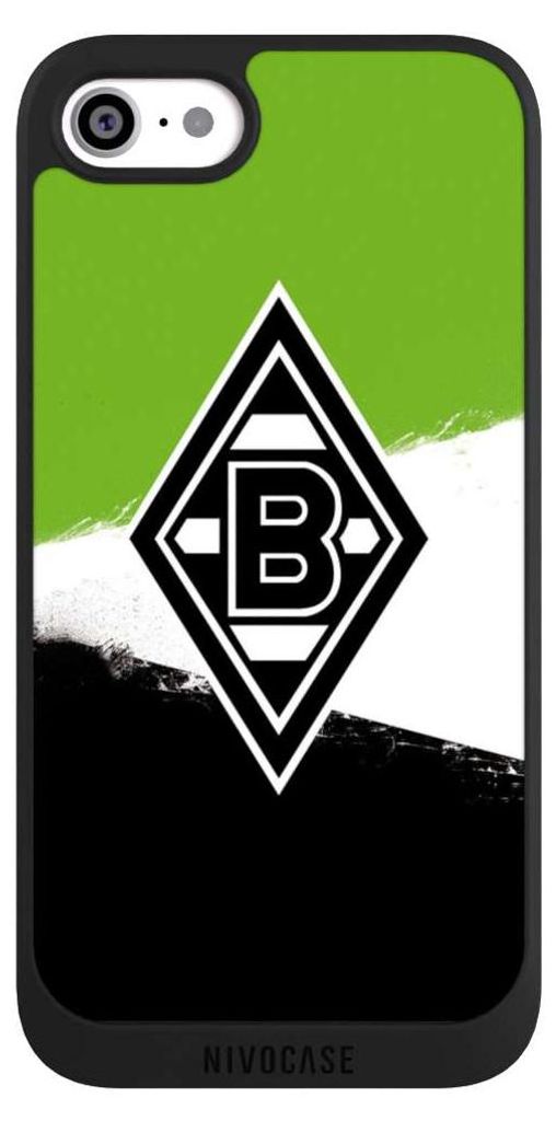 NIVOCASE Handyhülle für Apple iPhone SE (2022) Hülle NIVOpure Case Schwarz Borussia Mönchengladbach Offizielles Lizenzprodukt BMG