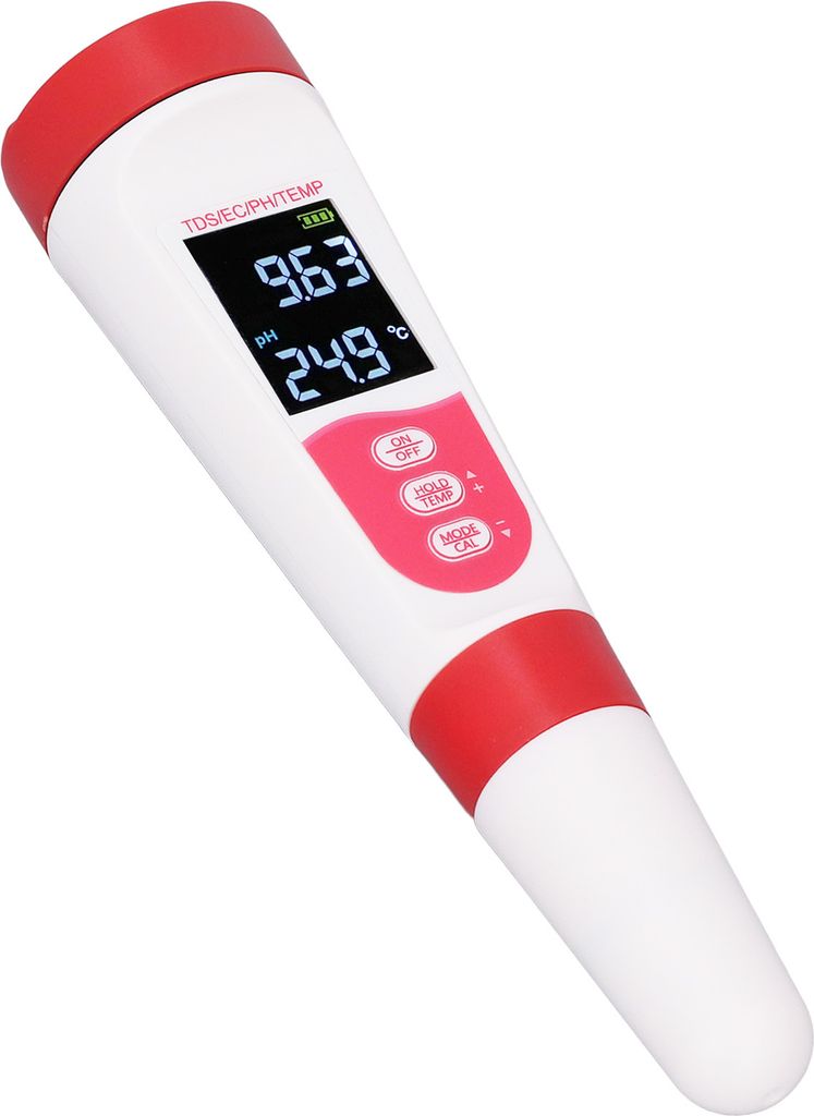 Digitaler Wassertester 4 in 1 TDS EC PH Temperatur Test Stift Hintergrundbeleuchtung Display hohe Empfindlichkeit Wasserqualität Detektor