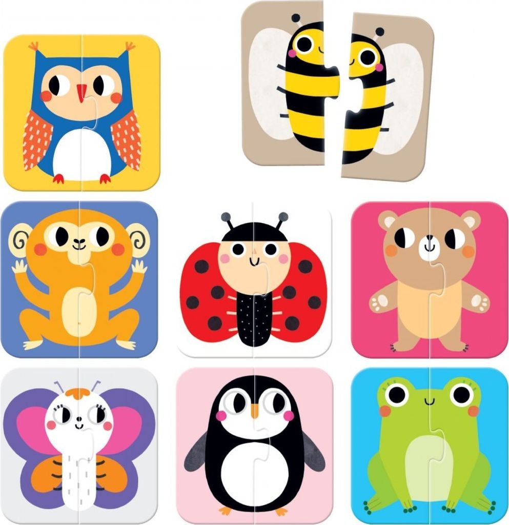 CzuCzu Puzzle Kontrastowe - Votre Pasuje - Puzzle Éducatif Contrasté Multicolore Pour Enfant