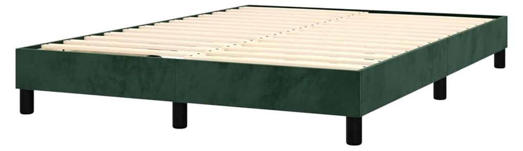 Boxspringbett mit Matratze Dunkelgrün 140x190 cm Samt Gästebett Familienbett
