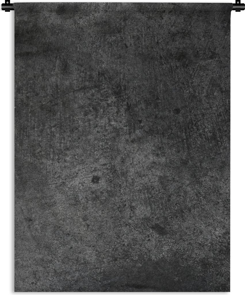 MuchoWow Wandteppich Wandbehang Beton - Strukturiert - Retro - Schwarz - Grau - Rustikal 150x200 cm Tapisserie Dekoration Wandtuch - Wandaufhäng...