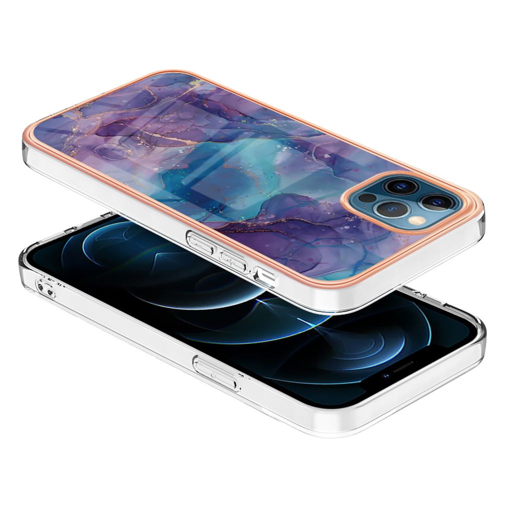 Cover In Silicone TPU Effetto Marmo Per IPhone 12 Pro Max – Morbida, Sottile, Verde, Accesso Preciso A Porte E Fotocamera - 2