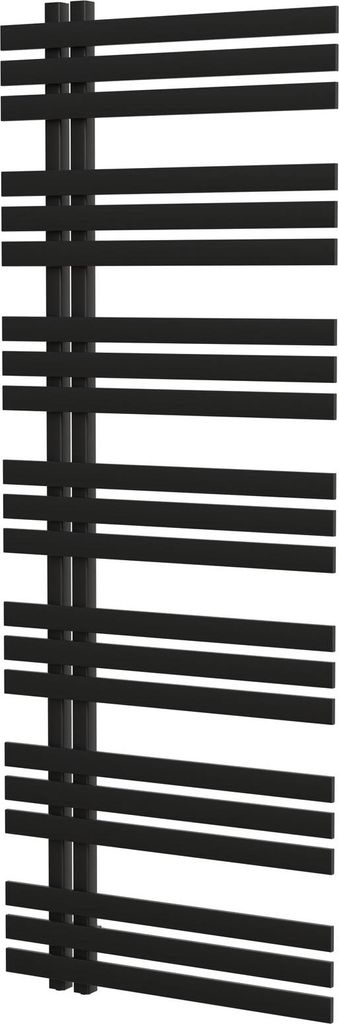 Schulte Badheizkörper IGNIS, 160x60 cm, Schwarz, seitlich versetzter Mittelanschluss, ohne Heizstab
