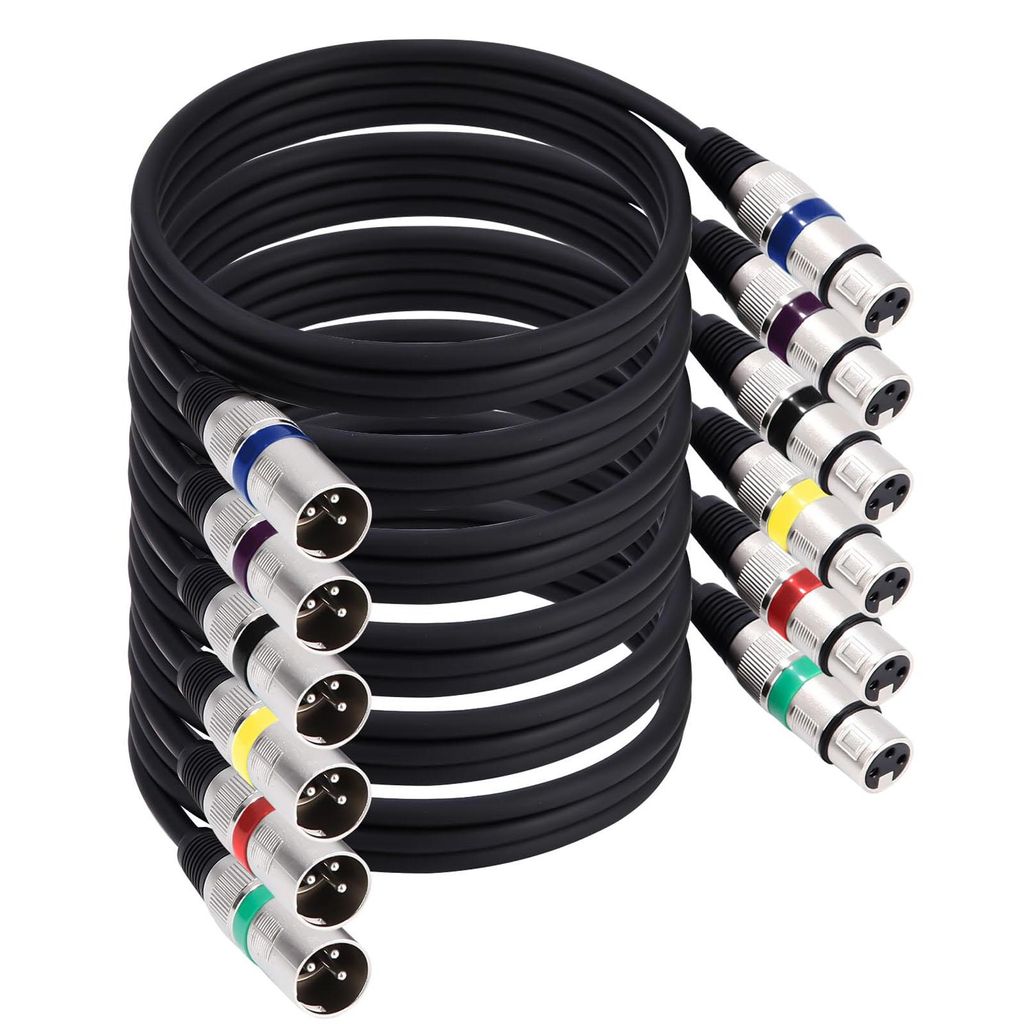 ​​6x XLR-Kabel 1,5m – Profi-Mikrofonkabel für Studio & Produktbild 