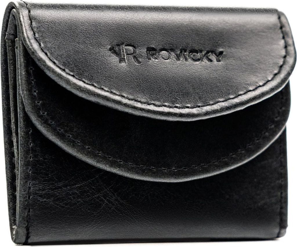 Rovicky Portemonnaie aus Leder für Männer Pareel schwarz One size