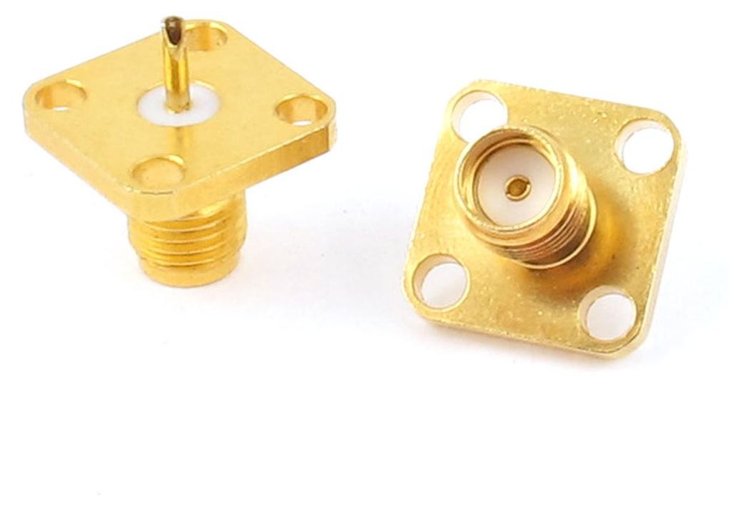 2 Stš¹ck SMA Buchse 4 Loch Plattenmontage Klinke L?tanschluss Adapter