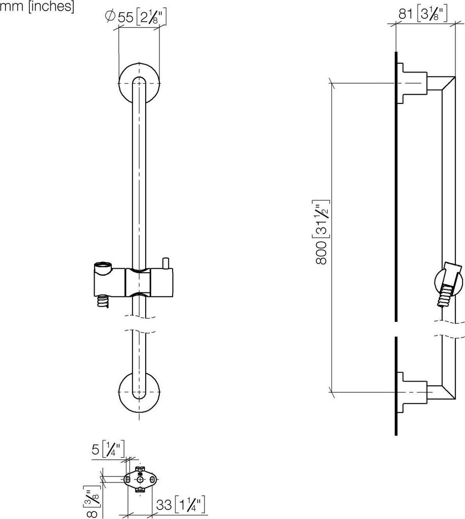 Dornbracht TARA Duschgarnitur, ohne Handbrause, 26413892-47