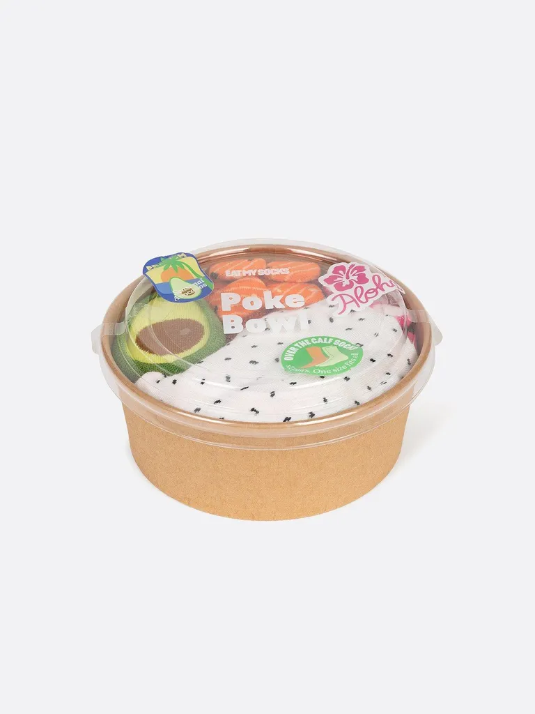 Chaussettes hautes Poke Bowl EatMySocks en coton lot de deux paires