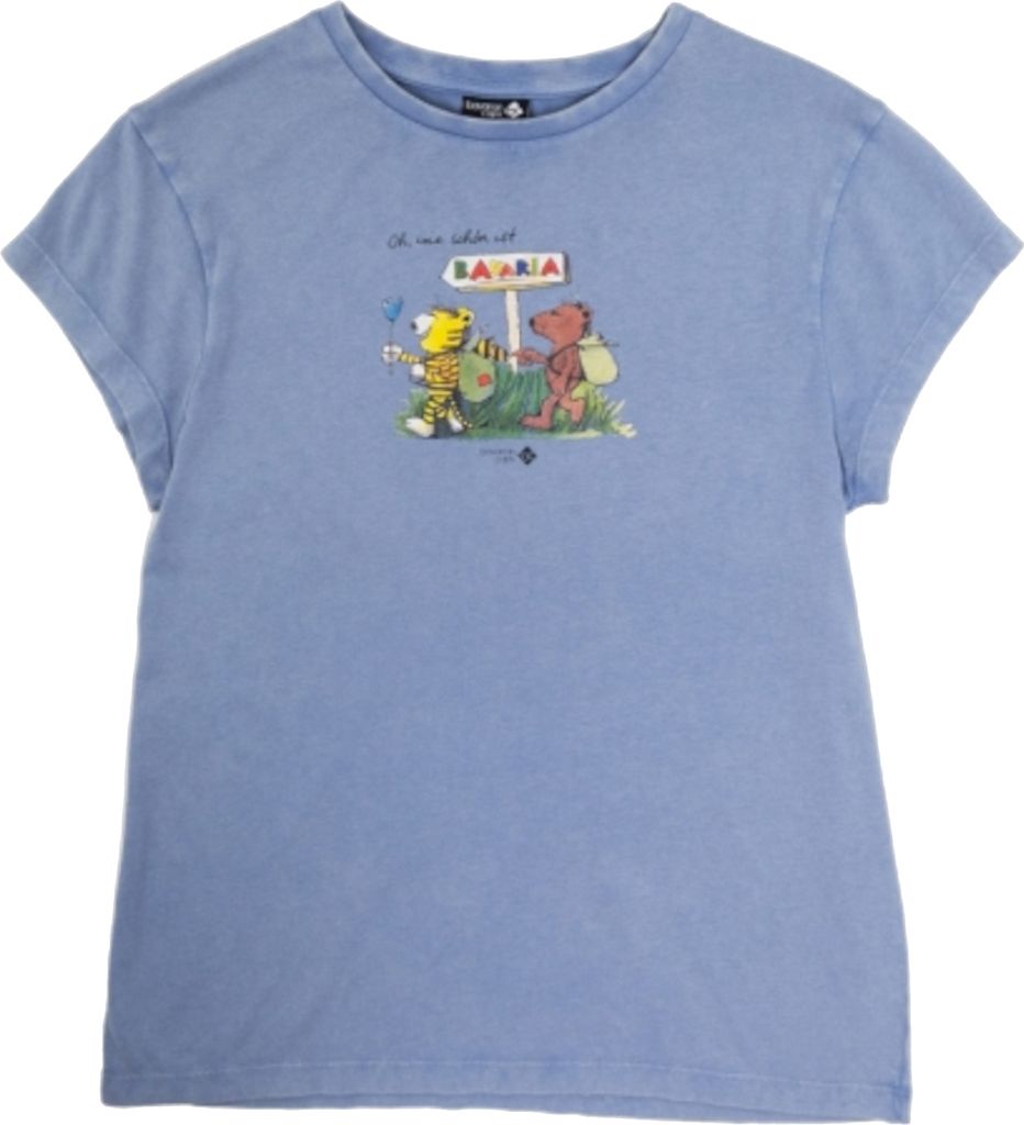 Bavarian Caps Damen Motiv T-Shirt , Wie schön ist Bavaria - Blau, XXL