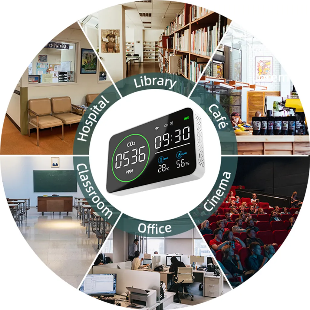 Capteur CO2 pour Tente de Culture et Maison Moniteur Air WiFi Intelligent