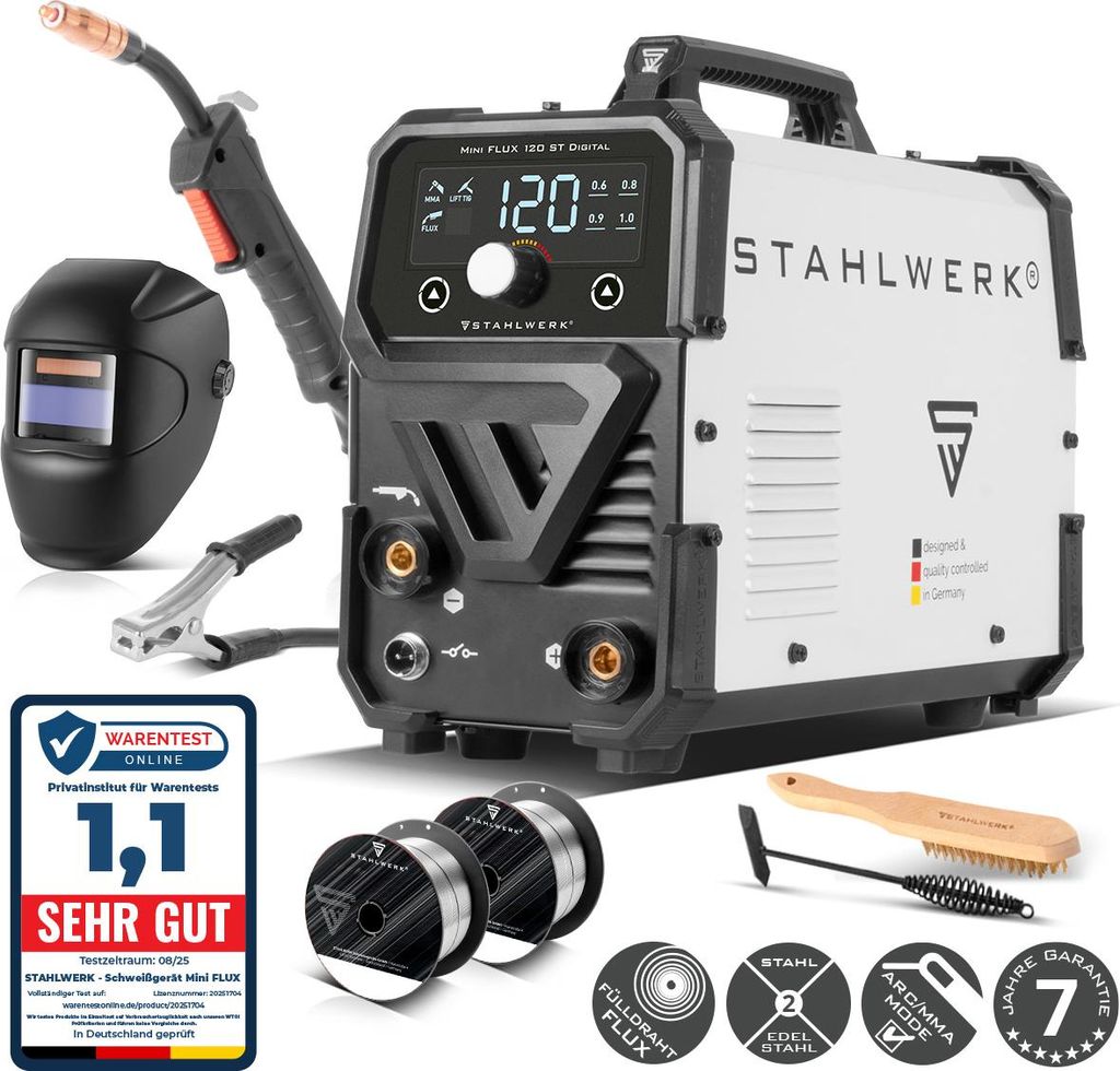 STAHLWERK Schweißgerät Mini FLUX 120 ST Digital – Produktbild 