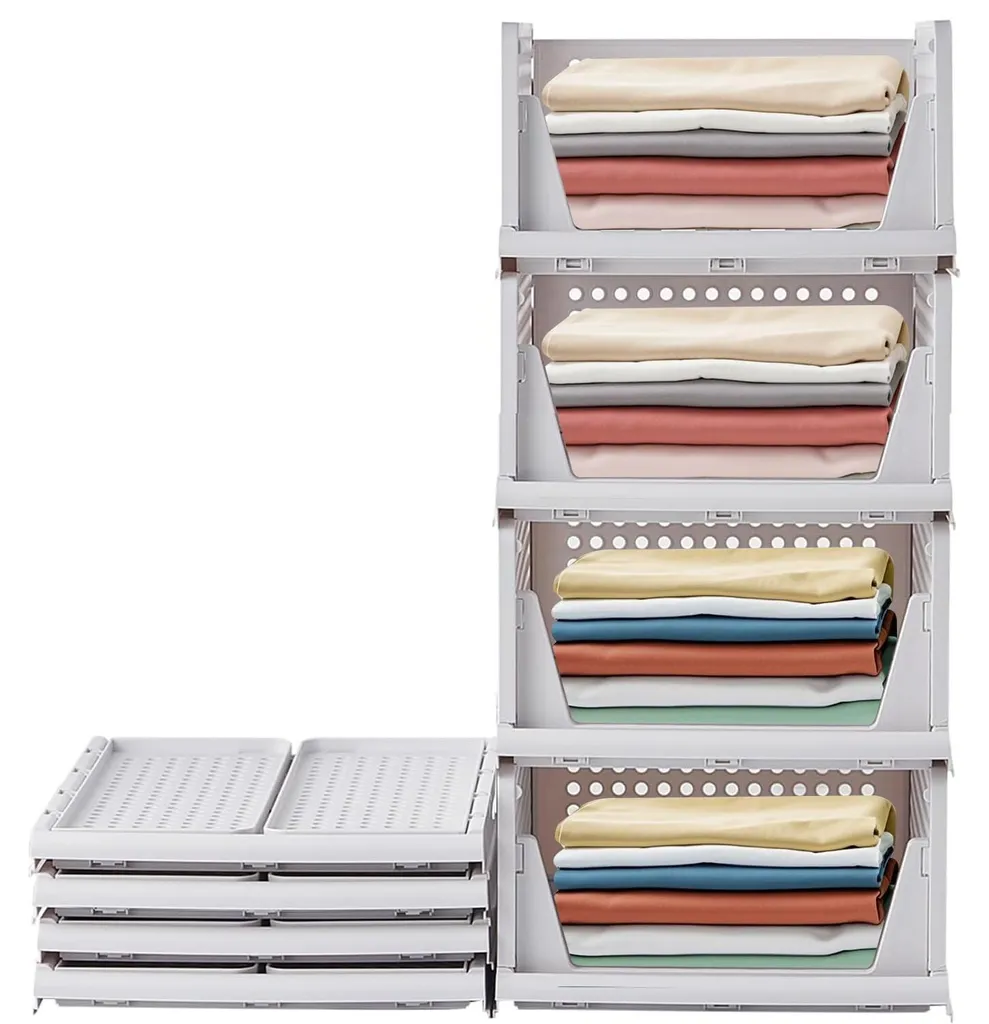 Solution anti-désordre : lot de 4 organiseurs pliables pour tiroirs