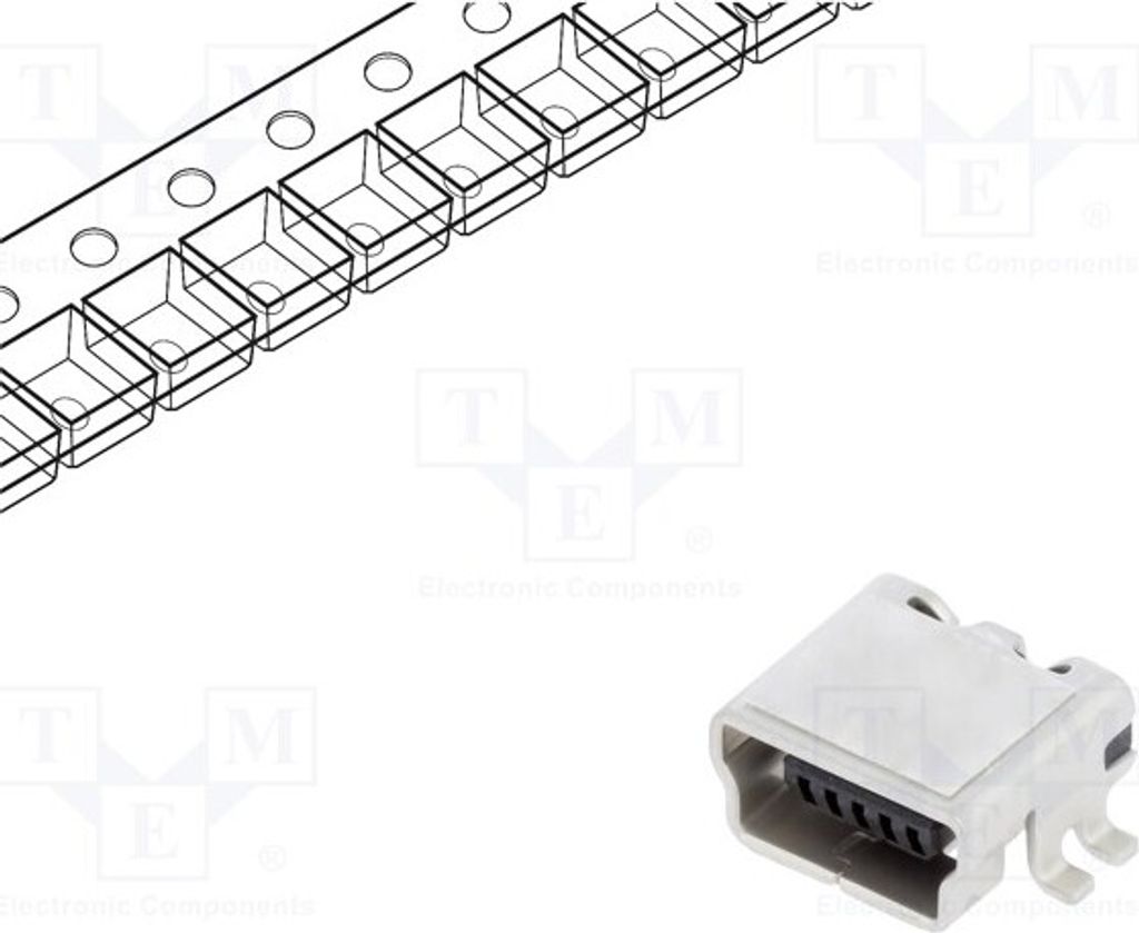 3x Buchse PIN: 5 UX horizontal USB B mini USB 2.0 UX60SC-MB-5ST(80) USB und IEE