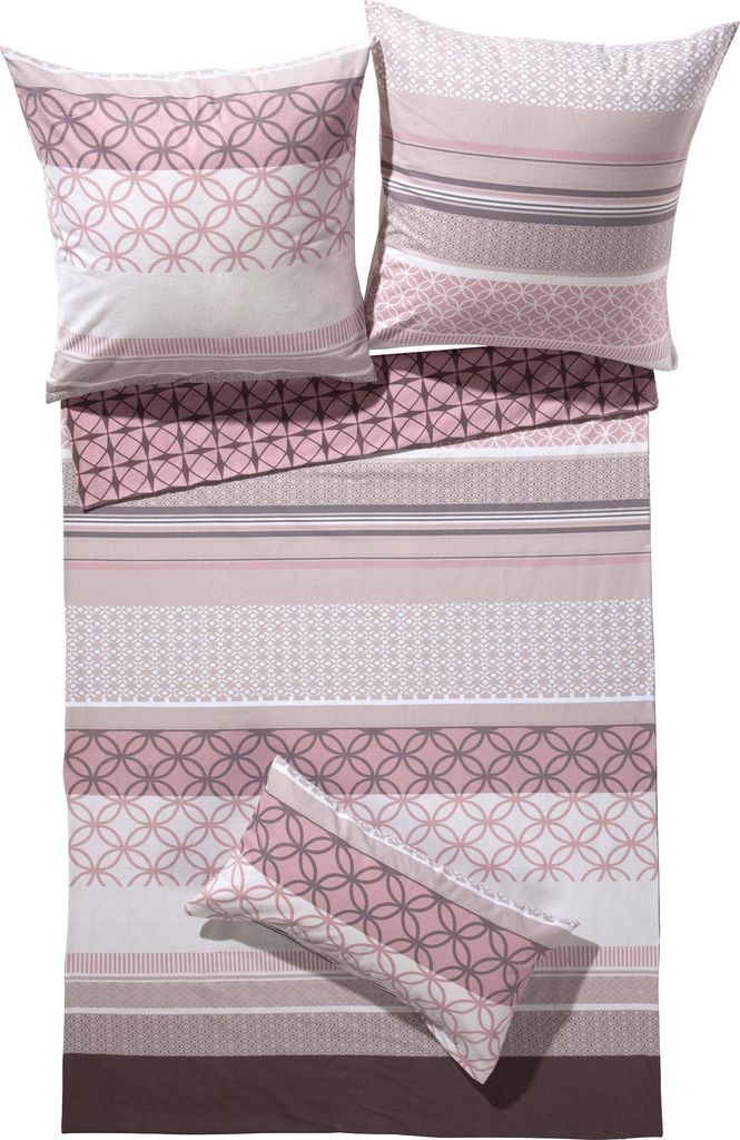Erwin Müller Wendebettwäsche violett 1x 200x220 cm + 2x 40x80 cm