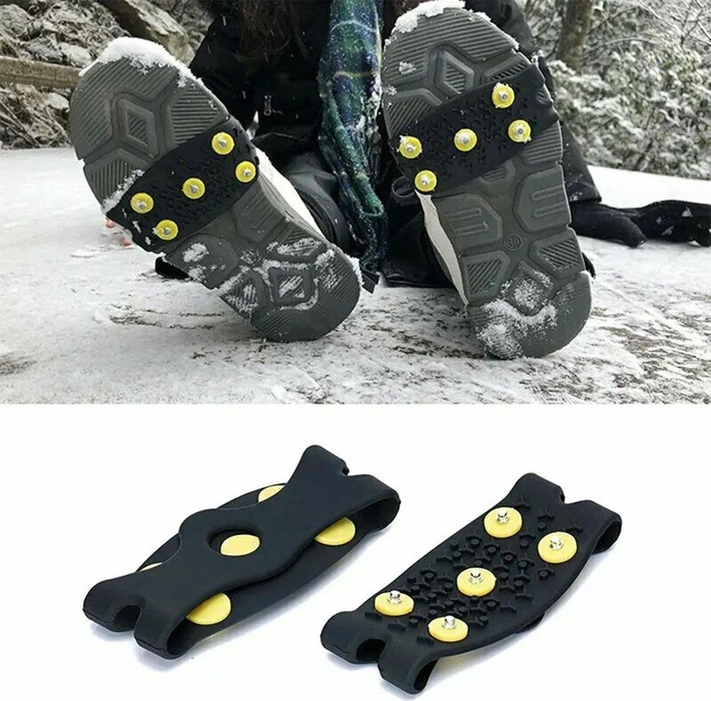 Kinder Schneeschuh-Spikes, Steigeisen Wandersteigeisen Schuhspikes, Eisschuhe Anti-Rutsch, leicht & tragbar für Eis & Schnee