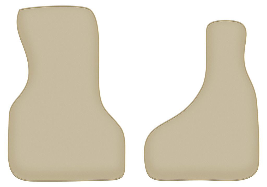 Velours-Fußmatten Vorne PREMIUM beige passend für Chevrolet Astro II (1995-2005, Lieferung) – mit Befestigungen – passgenau