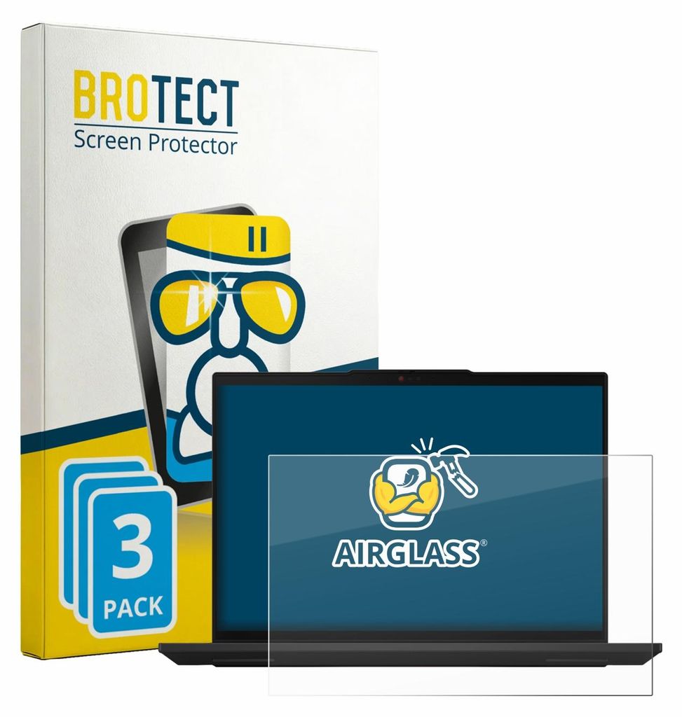 3x BROTECT Schutzglas für Lenovo ThinkPad L16 Gen 3 Schutzfolie Panzer Folie Glas Display Schutz klar