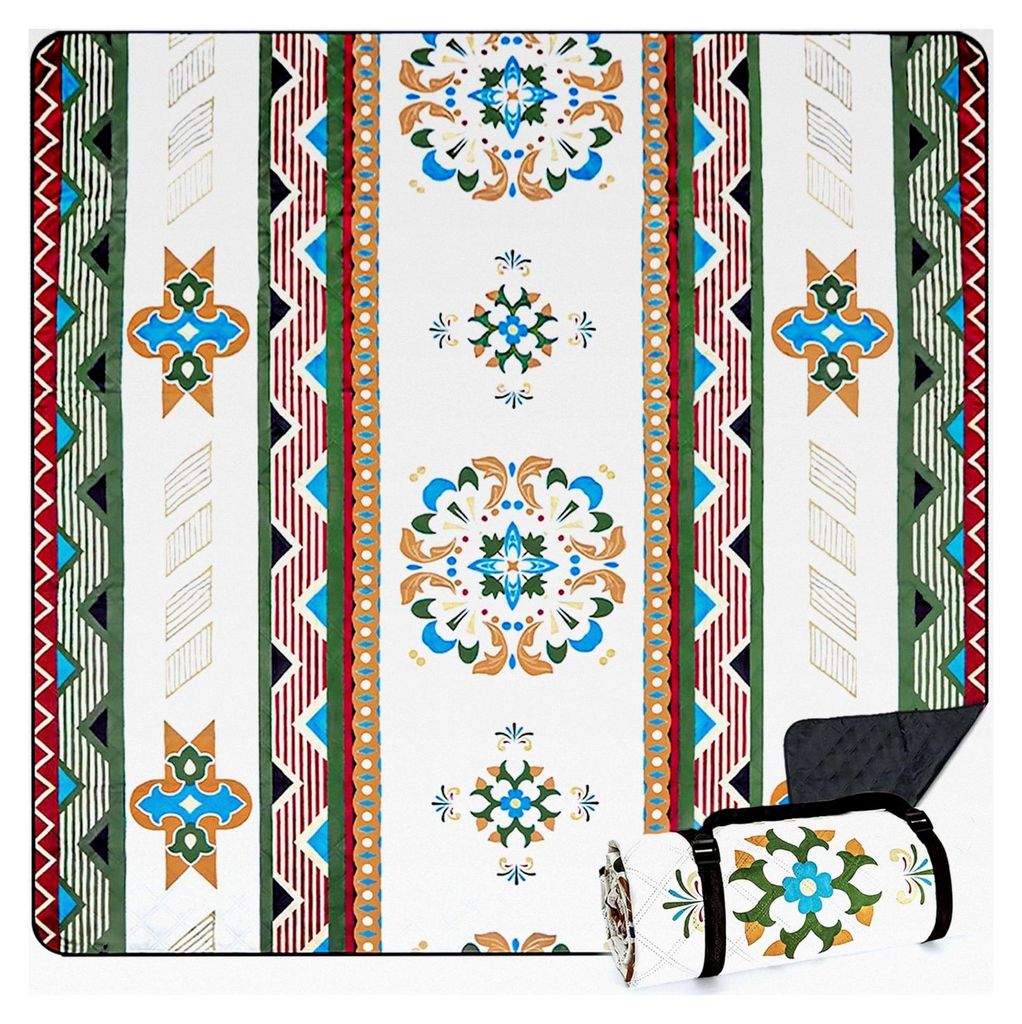 Wasserdichte Picknickdecke (200×200 cm) - XXL Campingdecke, sanddicht, extra groß für Outdoor, Camping, Strand, Park, Festival und Picknick