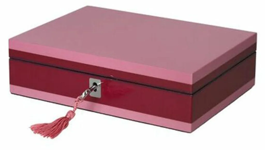 Boîte à bijoux Gift Company Tang S plate rose baie en MDF 22x16cm 1234303012
