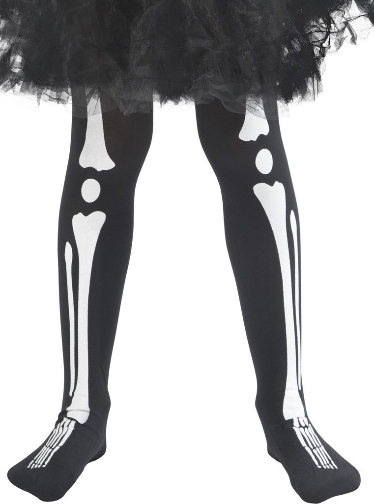 Skelett Zombie - Halloween Strumpfhosen Kinder