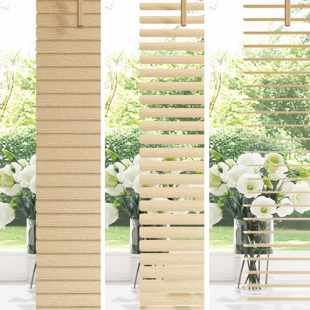 Venetianer Jalousie Hellbraun mit Muster 213 x 40 cm PVC