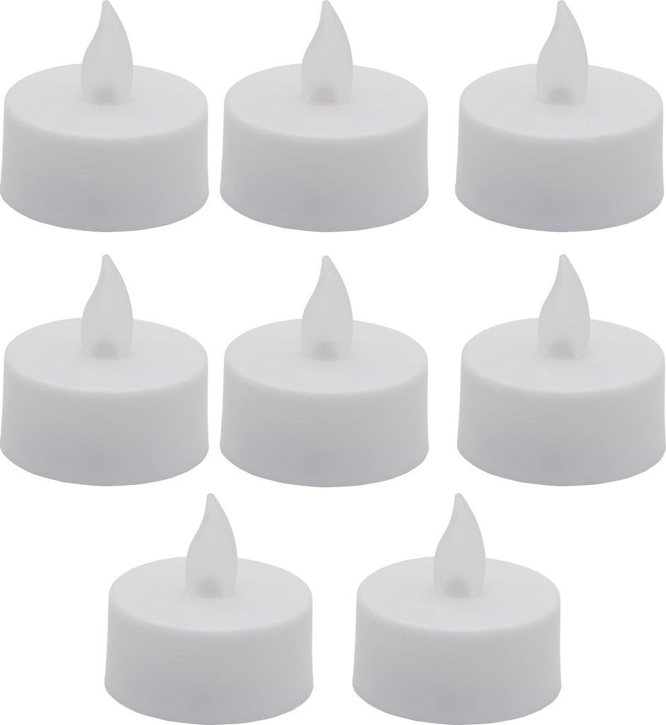 8x LED Teelichter Kerzen Batterie Elektrisch Licht Lampe Produktbild 