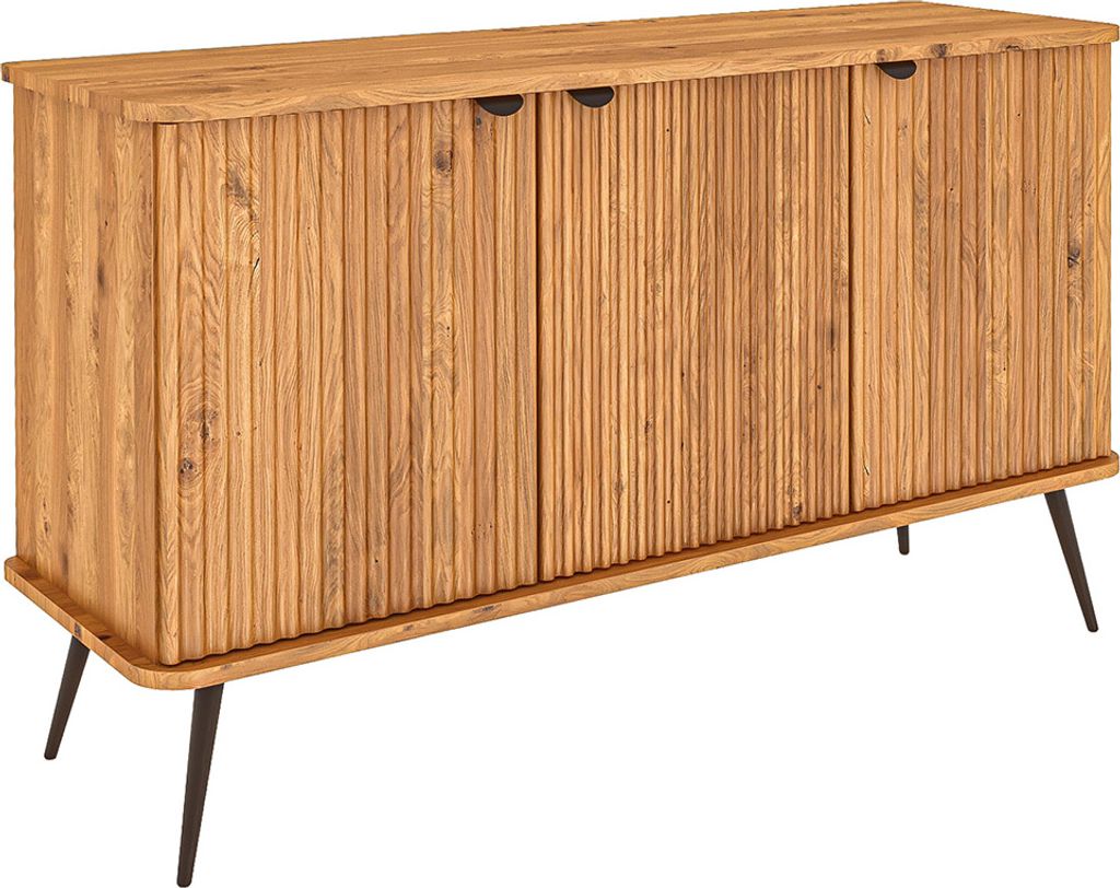Sideboard 3-türig in Eiche massiv geölt, KABALA-165