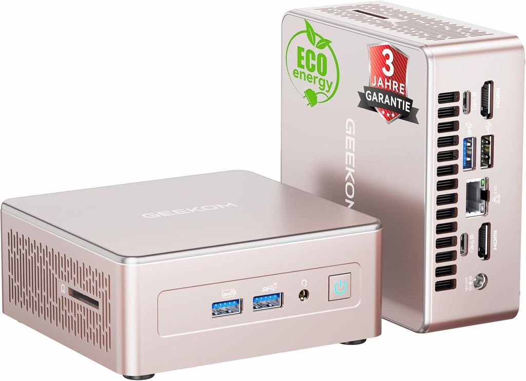 GEEKOM A5 2026 Edition Mini-PC, AMD Ryzen 5 7430U, 16GB DDR4, 512GB SSD, Windows 11 Pro, AMD Radeon Grafik, Wi-Fi 6, BT 5.2