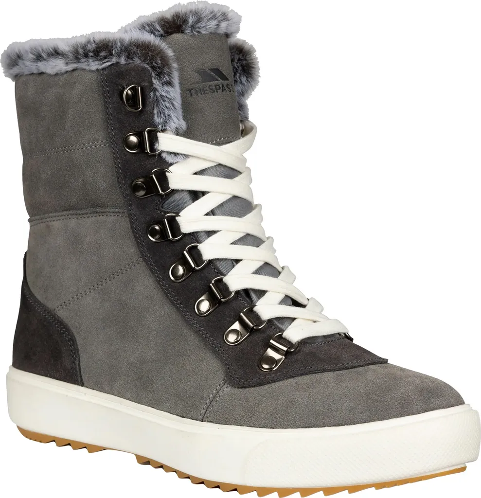 Bottes de neige Trespass Korinna gris en daim TP6789 pointure 36 EU