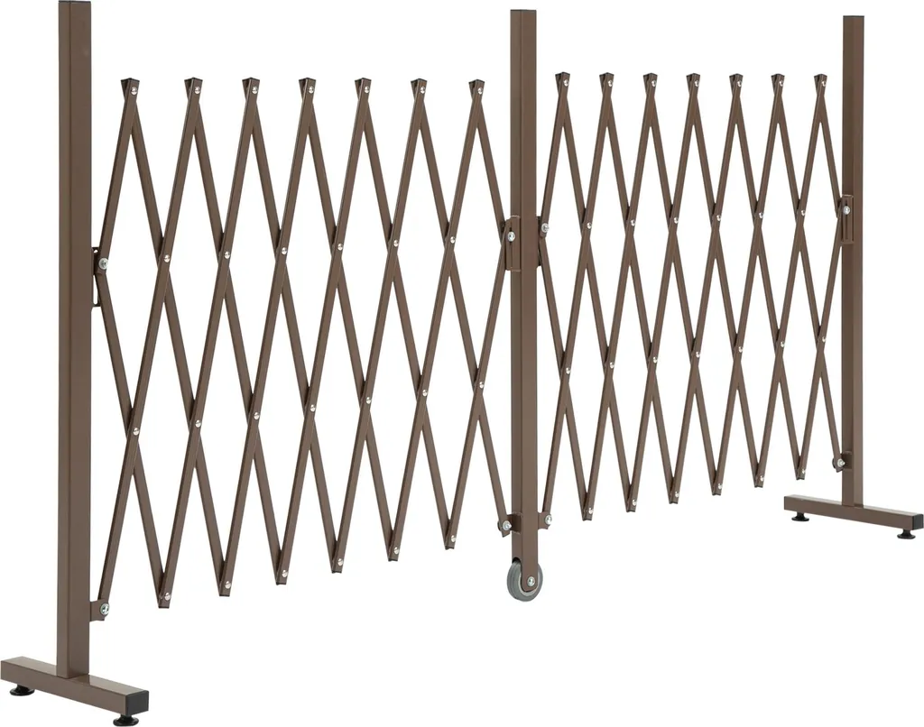 Barrière alu marron 405 cm extensible haute résistance Fortuna Lai H103